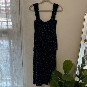 WeWoreWhat Black Maxi Dress with Floral Pattern